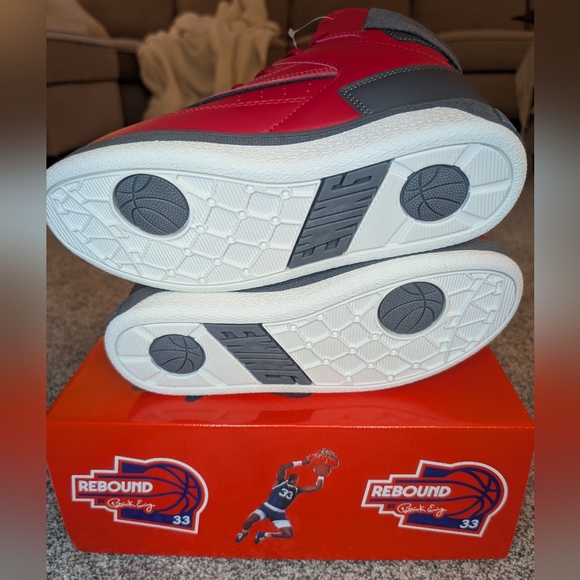 Patrick Ewing Rebound Red and Gray Sneakers - Picture 9 of 16
